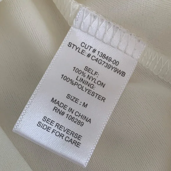 Trixxi Dress Juniors M White Cream Cut Out Back Lined Lace Adjustable Straps - Picture 14 of 16